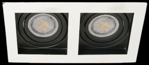 Foco embutido puzzle metal blanco corte 16,5x8,3 cm 2 luces GU10 - MUFO0029