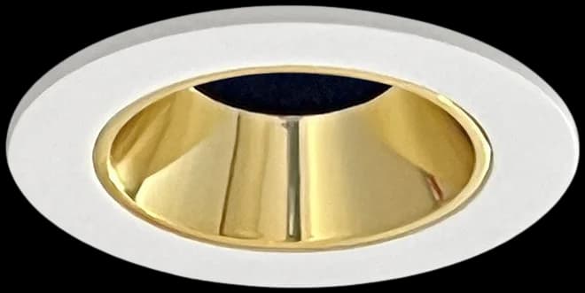 Foco embutido retraído metal blanco interior dorado Ø 9,2 cm LED 15W - FLFO0022