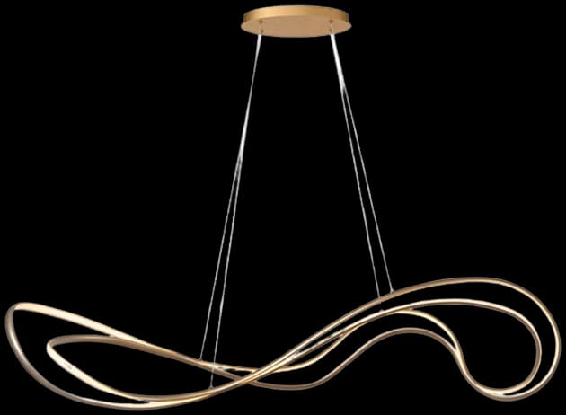 Lámpara colgante metal policloruro de vinilo dorado 1,60 cm LED 54W - LULC0292