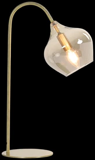 Lámpara metal vidrio humo bronce Ø17x51 cm E14 - LLLS0240