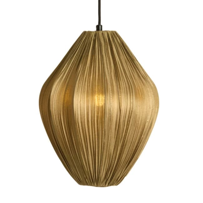 Lámpara colgante textil café bronce Ø31x38 cm E27- LLLC0601