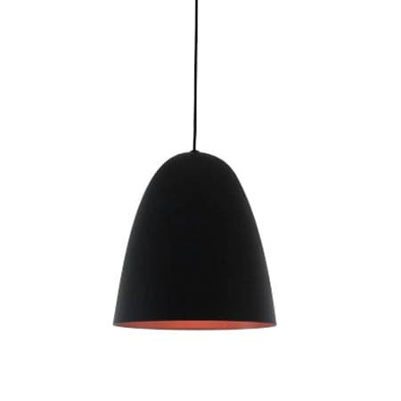 Lámpara colgante hierro negro interior cobre Ø14 cm 12W LED- JGLC0041