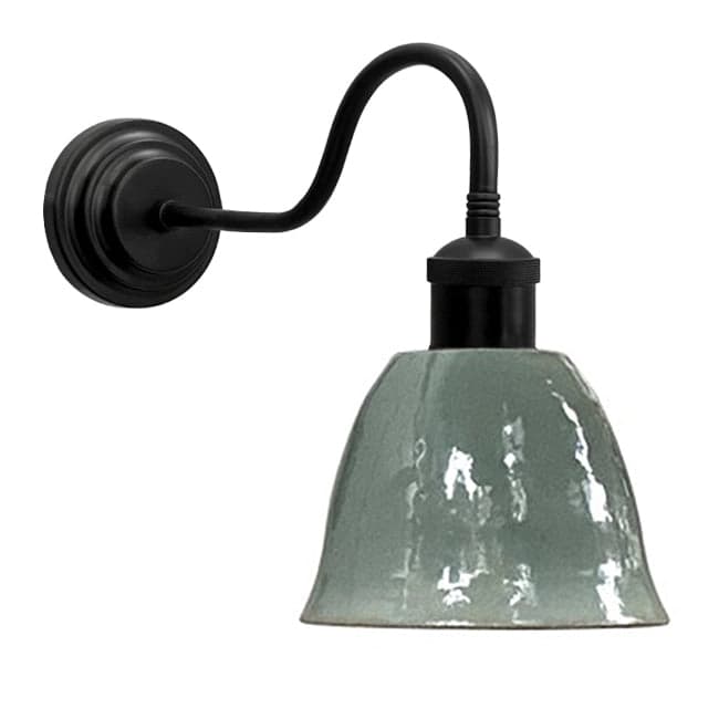 Apliqué cerámica gres verde E27 - A pedido - CKAP0002
