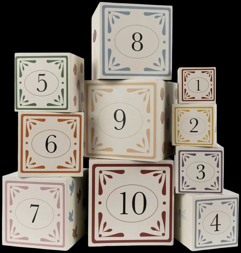 Cajas apilables - Numeros