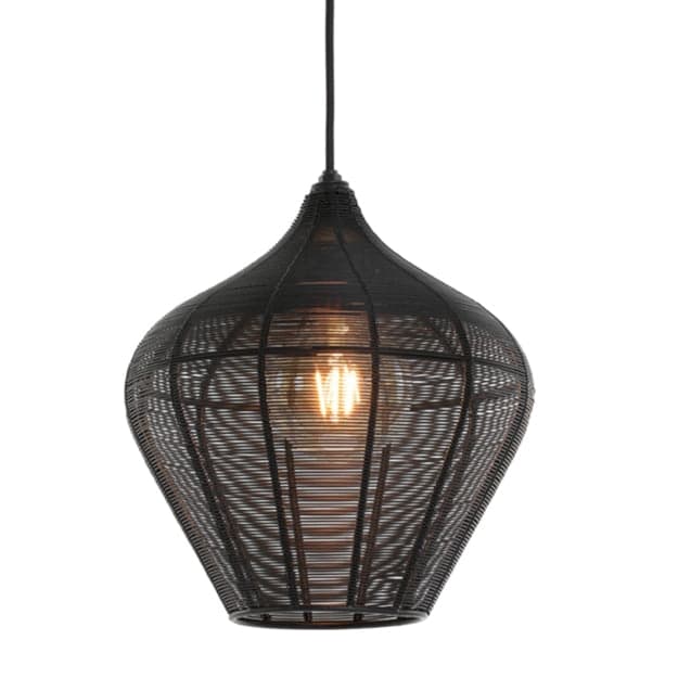 Lámpara colgante metal negro mate Ø27x29.5 cm E27 - LLLC0615