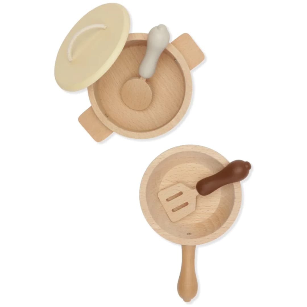 Olla y Sartén de madera