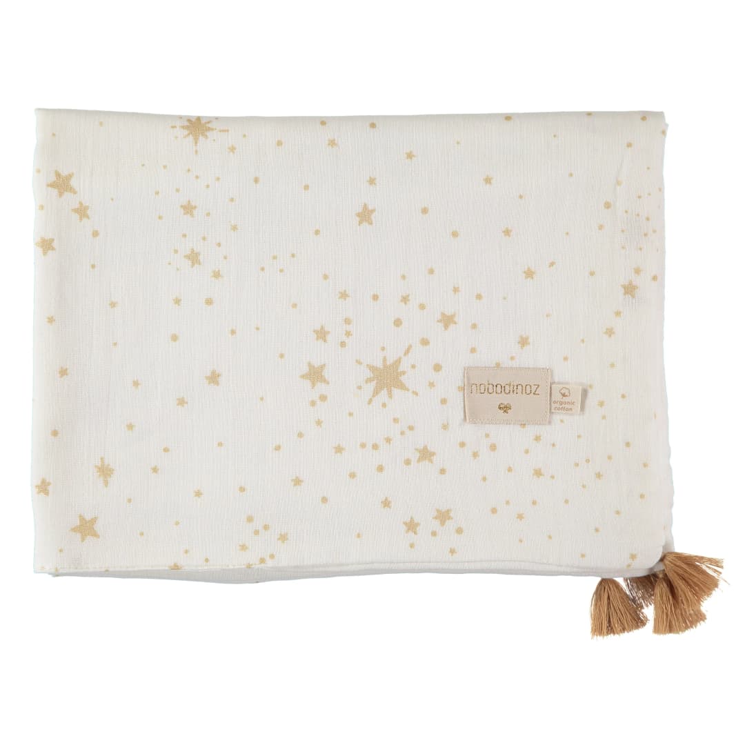 Manta de muselina doble Treasure - Gold Stella Natural