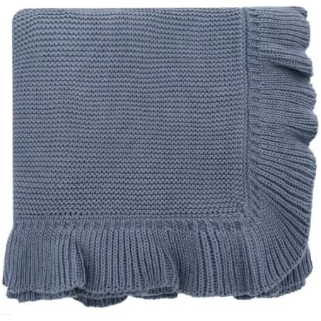 Manta Tejida Ruffle - Navy