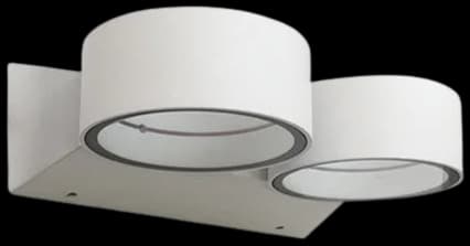 Apliqué aluminio blanco 19x65 cm LED 2luces 4W - LZAP0023