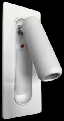 Apliqué lector aluminio blanco 7,5x20 cm LED 3W - SUAP0033