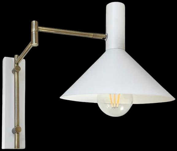 Aplique metal bronce blanco Ø25x50x32 cm - LGAP0133