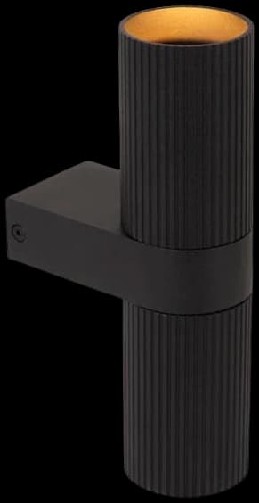 Aplique metal negro 2 luces GU10 - LUAP0157