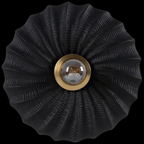 Aplique metal negro Ø27x9 cm E27 - IXAP0010