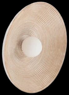 Aplique resina beige G4 Ø20cm - TOAP0076