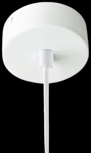 Baldequín metal blanco redondo Ø8x3 cm 1 luz - CXBD0003