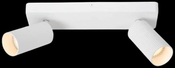 Foco aluminio blanco 31x9 cm 2 luces GU10 - LUFO0017