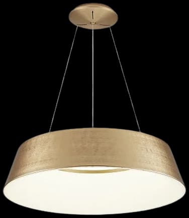 Lámpara colgante resina dorado difusor policarbonato dim Ø 60 cm LED 50W - OYLC0016