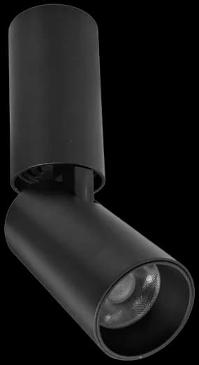 Foco sobrepuesto dirigible aluminio dimeable negro Ø4,3x16 cm LED 6W - TOFO0091