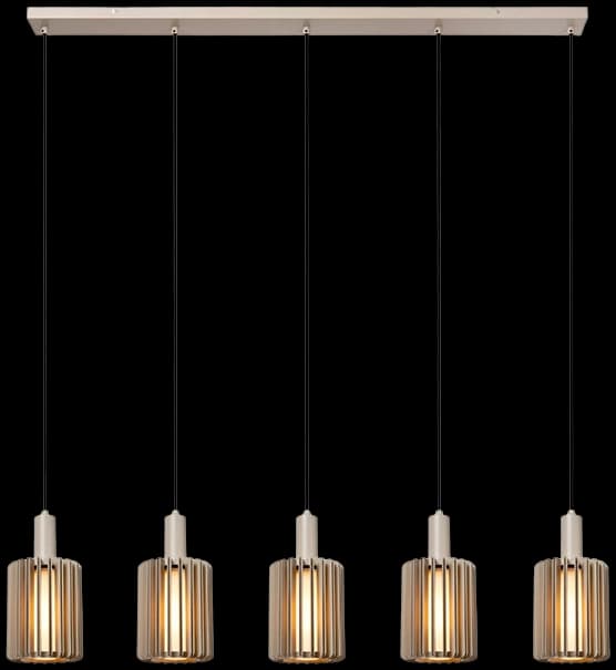 Lámpara colgante aluminio taupe 5 luces E27 - LULC0336
