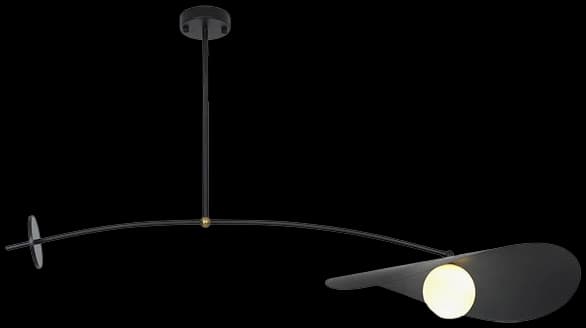 Lámpara colgante metal negro opal Ø60 cm G9 - TOLC0034