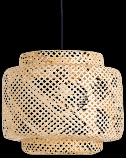 Lámpara colgante bambú natural Ø40 cm E27 - HOLC0033