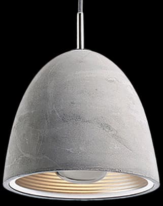 Lámpara colgante concreto interior aluminio Ø31x30 cm E27 - SELC0004