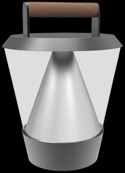Lámpara sobremesa aluminio gris difusor policarbonato Ø 30 x 39,5 cm LED 20W - EPLS0002