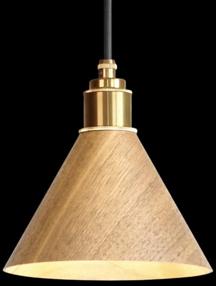 Lámpara colgante metal color madera clara Ø20 cm E27 - GOLC0006