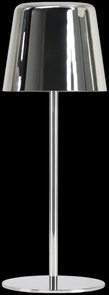 Lámpara de mesa cromo recargable 30cm 3W LED - OPLS0045