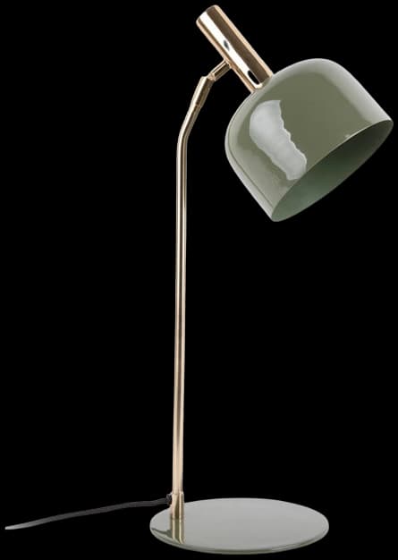 Lámpara sobremesa metal verde olivo dorado Ø19.5x56 cm E14 - PGLS0042