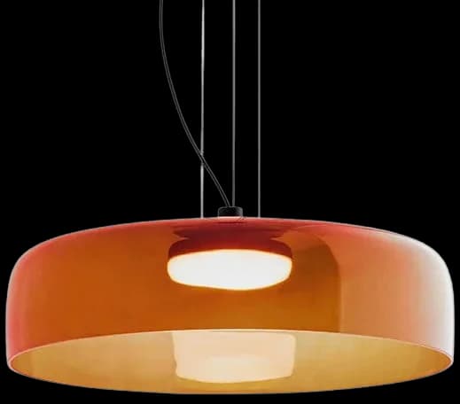 Lámpara colgante vidrio naranjo 45x11cm 5W LED - LGLC0188