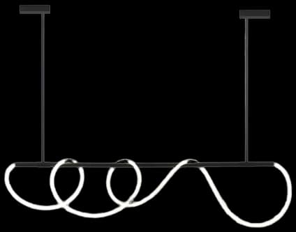 Lámpara colgante metal negro 200 cm 140W LED - TOLC0015