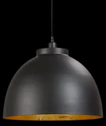 Lámpara colgante metal negro oro Ø 30 cm E27 - LLLC0339