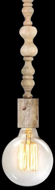 Lámpara colgante madera natural Ø 5 cm E27 - LLLC0099