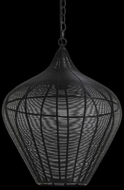 Lámpara colgante metal negro mate Ø36x40cm - LLLC0552