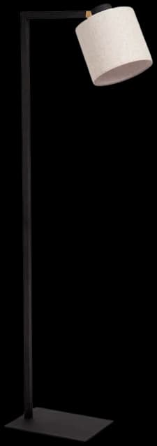 Lámpara de pie metal negro lino beige 28x1,280 cm 1xE27 - LULP0118