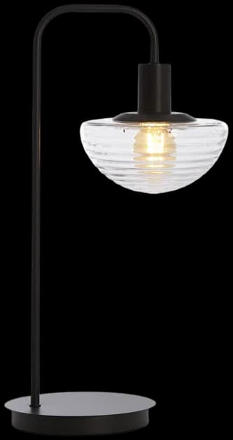 Lámpara sobremsa metal negro vidrio transparente 30x20x61 cm E27 - LLLS0329