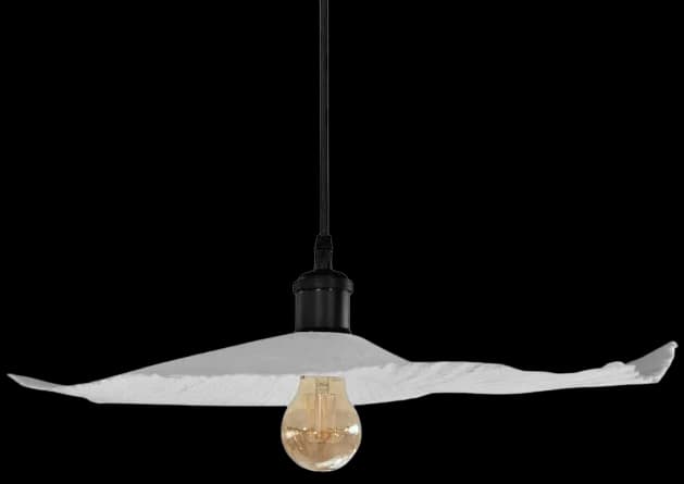 Lámpara colgante fibra prensada blanco Ø81x7cm E27 - OPLC0051