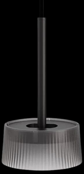 Lámpara colgante aluminio negro acrílico gris IP54 3000K 12W LED - VKLC0003