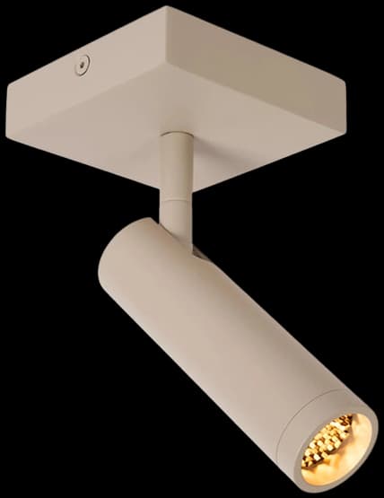 Foco aluminio taupe 10x10x23 cm 1 luz GU10 (MR11) - LUFO0027