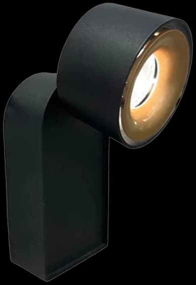 Foco sobrepuesto muro dimeable metal negro oro Ø 7,5x20 LED 1 W - TOFO0038