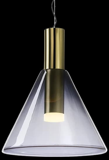 Lámpara colgante bronce vidrio humo Ø30x46cm 8W 3000K - LGLC0191
