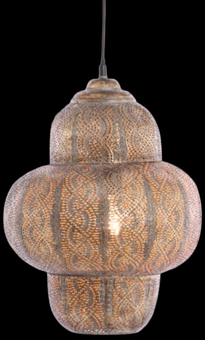Lámpara colgante Ø30,5x41 cm Oro Envejecido - LLLC0586