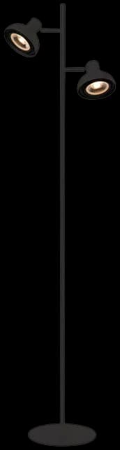 Lámpara de mesa acero negro Ø22x13,8 cm 2 luces GU10 (AR111) - LULP0112
