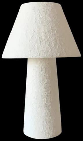 Lámpara de mesa papel mache blanco Ø23x36 cm E27 - OPLS0041