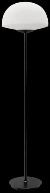 Lámpara de pie metal negro vidrio opal - RILP0029