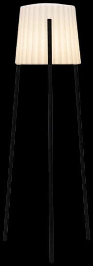 Lámpara de pie negro pantalla opal Ø32,9 x 1,410 cm E27 - VKLP0001