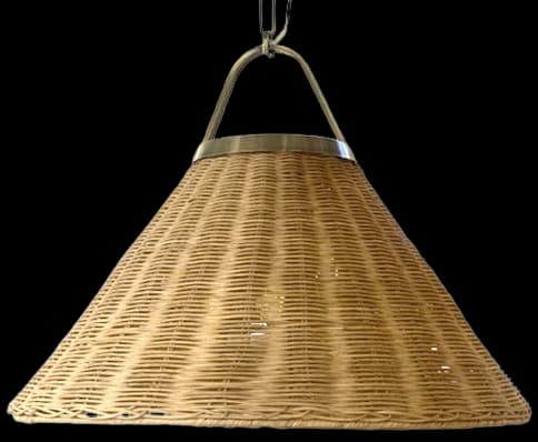 Lámpara metal bronce ratán natural Ø53x1,20 cm E27 - LGLC0178