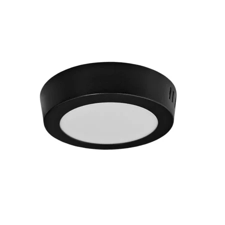 Plafón aluminio negro Ø11,5 cm LED 6W - BEPL0009