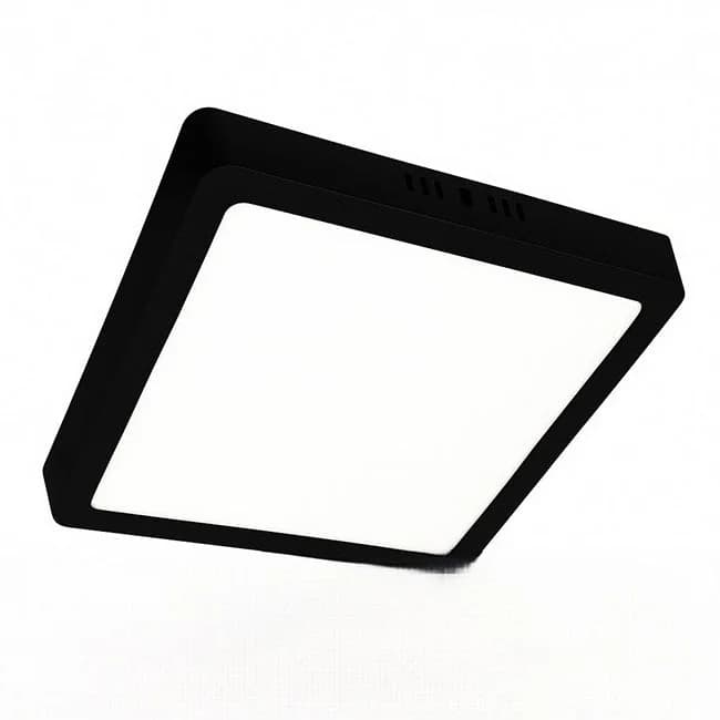 Plafón aluminio negro 20,5x20,5 cm LED 18W - BEPL0015